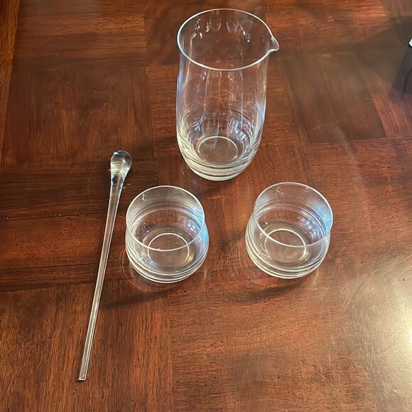 Vintage Bohemia Czechoslovakia Crystal Cocktail Set Set 4 pc Complete in Box - Picture 3 of 7